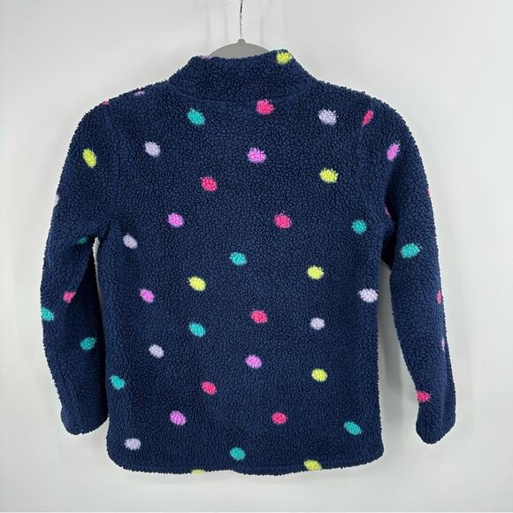 Jumping Beans fuzzy polkadot quarter zip pullover fleece Size 7 - Picture 5 of 5